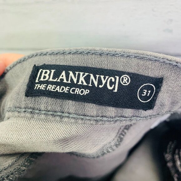 Blank NYC Womens Reade Crop Jeans In Skyscraper Crystal Stripe Stretch Size 31 - Picture 7 of 12